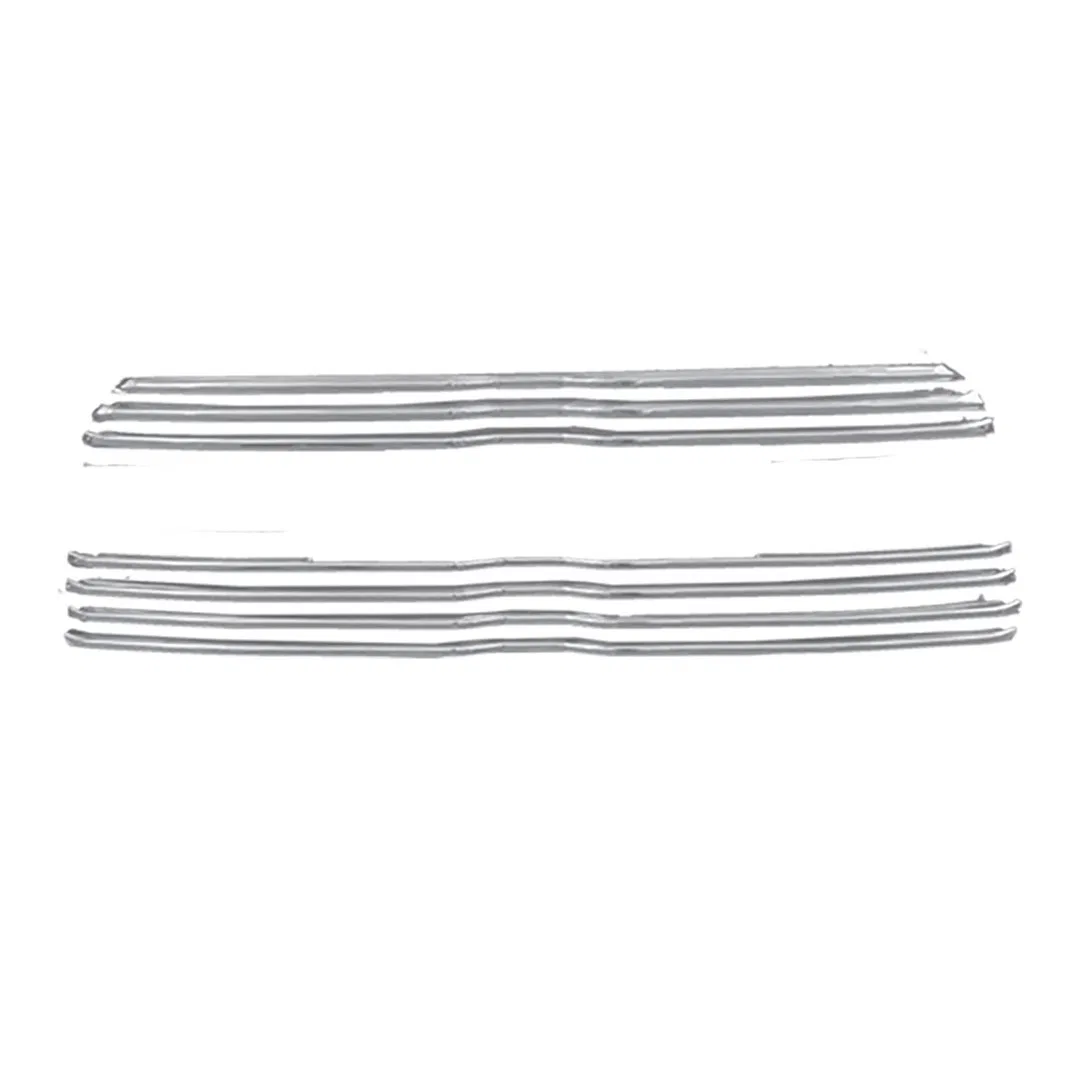 GI170 – COAST2COAST Grille Insert, Overlay 1 Piece Bar Style OEM Shape Chrome Plated ABS Plastic Without Logo Cutout ...